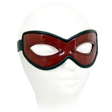 Shiny Red Leather Mask With Piping Shiny Red Leather Mask With Piping
