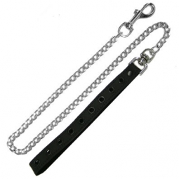 Leash With Eyelet Studded Leather Loop Leash With Eyelet Studded Leather Loop
