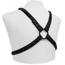 Body Harness In Garment Leather - Black Hardware Body Harness In Garment Leather - Black Hardware