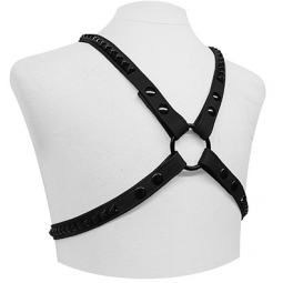 Body Harness In Garment Leather - Black Hardware Body Harness In Garment Leather - Black Hardware