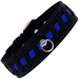 Leather Collar With Post And Ring Leather Collar With Post And Ring
