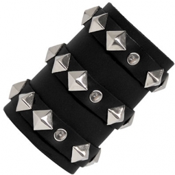 Leather Gauntlet With Pyramid Studs Leather Gauntlet With Pyramid Studs