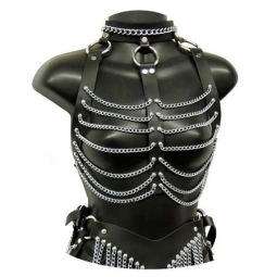 Leather And Chain Halter Top Leather And Chain Halter Top