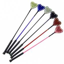 Shiny Leather Heart Tip Riding Crop Shiny Leather Heart Tip Riding Crop