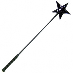 Riding Crop With Shiny Black Leather Star Riding Crop With Shiny Black Leather Star