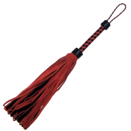 Red Suede Flogger With Loop Tail Red Suede Flogger With Loop Tail