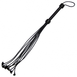 Weaved Tail Flogger With Flower Ends Weaved Tail Flogger With Flower Ends