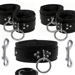 Classic Bondage Kit In Leather Classic Bondage Kit In Leather
