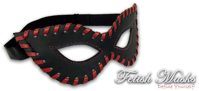 Genuine leather masks for fetish and bondage plays