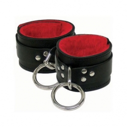 Classic Leather Bondage Restraints With Soft Lining Classic Leather Bondage Restraints With Soft Lining