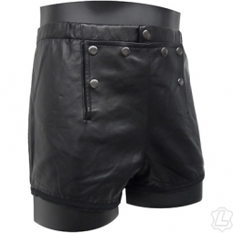 Black Leather Sailor Shorts Black Leather Sailor Shorts