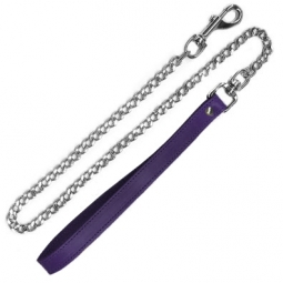 Purple Leather And Chain Leash Purple Leather And Chain Leash