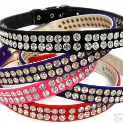 Two Row Velvet Rhinestone Collar Two Row Velvet Rhinestone Collar