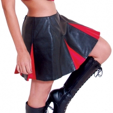 Swing Skirt In Black And Red Leather Swing Skirt In Black And Red Leather