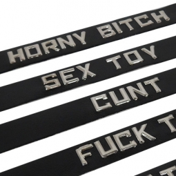Collar With HORNY BITCH ID Collar With HORNY BITCH ID