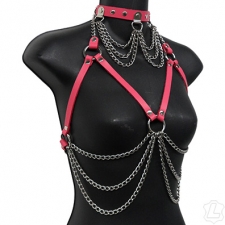 Leather And Chain Top With Choker Leather And Chain Top With Choker