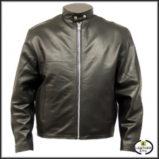 Band Collar Leather Jacket Band Collar Leather Jacket