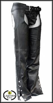 Black Leather Basic Chaps