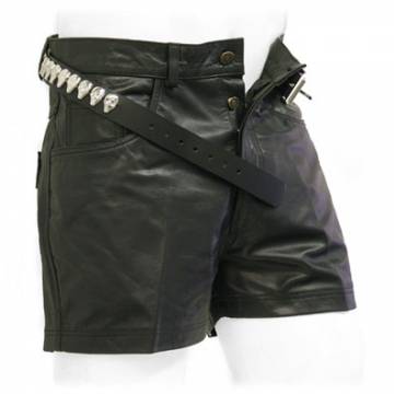 Leather Shorts With Five Pockets
