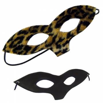 Classic Black Leather Lined Mask