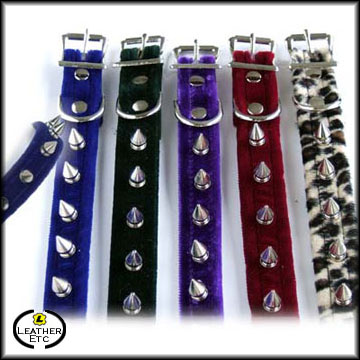 Velvet Collar With Small Spikes