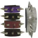 Wristband With Single Row Of Cone Spikes