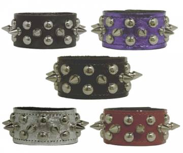 Round Studs And Small Spikes Wristband