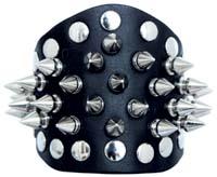 Unique Wrist Band With Spikes And Rivets