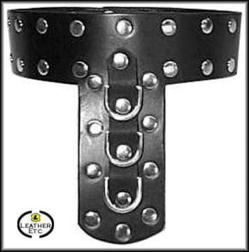 Unique Collar With Studs And Small D Rings