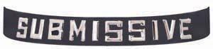 Black Leather SUBMISSIVE ID Band