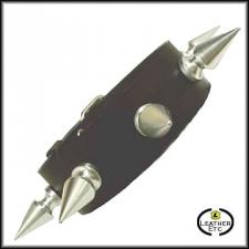 Black Leather Collar With Medium Spikes Black Leather Collar With Medium Spikes