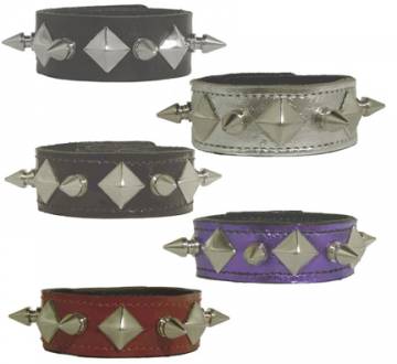 Small Spikes And Pyramid Studs Wristband