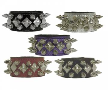 Spikes And Pyramid Studs Wristband