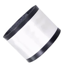 Wide Metal Plate And Leather Wristband