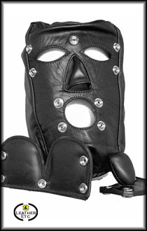 Slave Hood With Gag & Blindfold