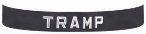 Black Leather TRAMP ID Wristband