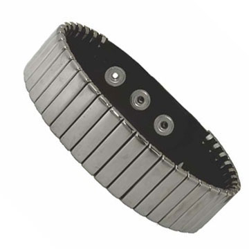 Black Leather Long Bar Armband