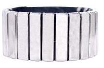 Leather Wrist Band With Metal Bars