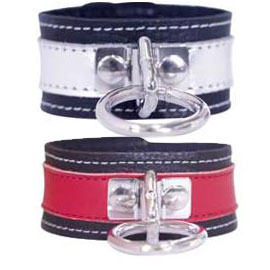 Soft Leather Wristband With O Ring