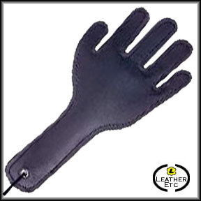 Hand Shaped Slapper In Black Leather