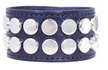 Wristband With Two Rows Of Flat Studs