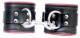 Black Leather Ankle Restraints with Piping