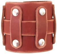 Burgandy Or Black Leather Wrist Band