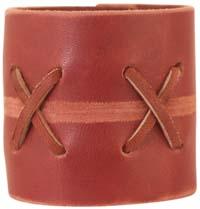 X Cross Leather Lace Wristband