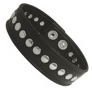 Leather Armband With Metal Studs