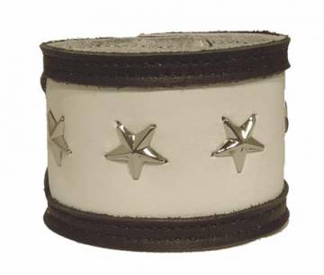 Wristband With Metal Stars | Red | White