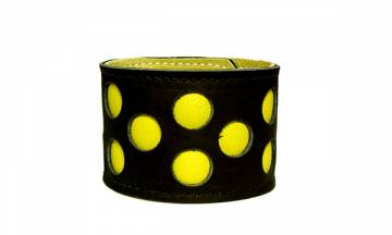 Polka Dot Leather Wristband