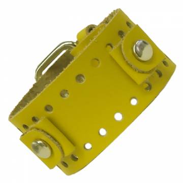 Yellow Leather Two Prong Watch Band