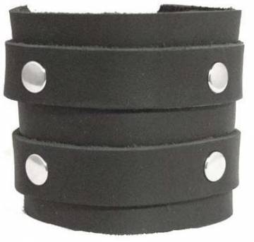 Two Strap Leather Wristband