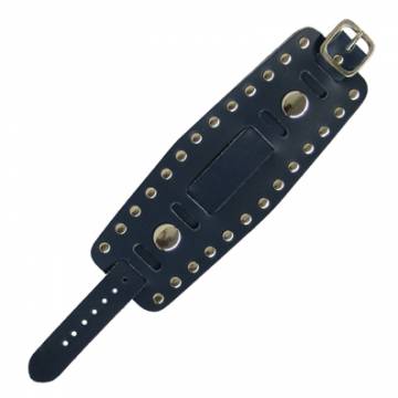 Blue Leather Watchband